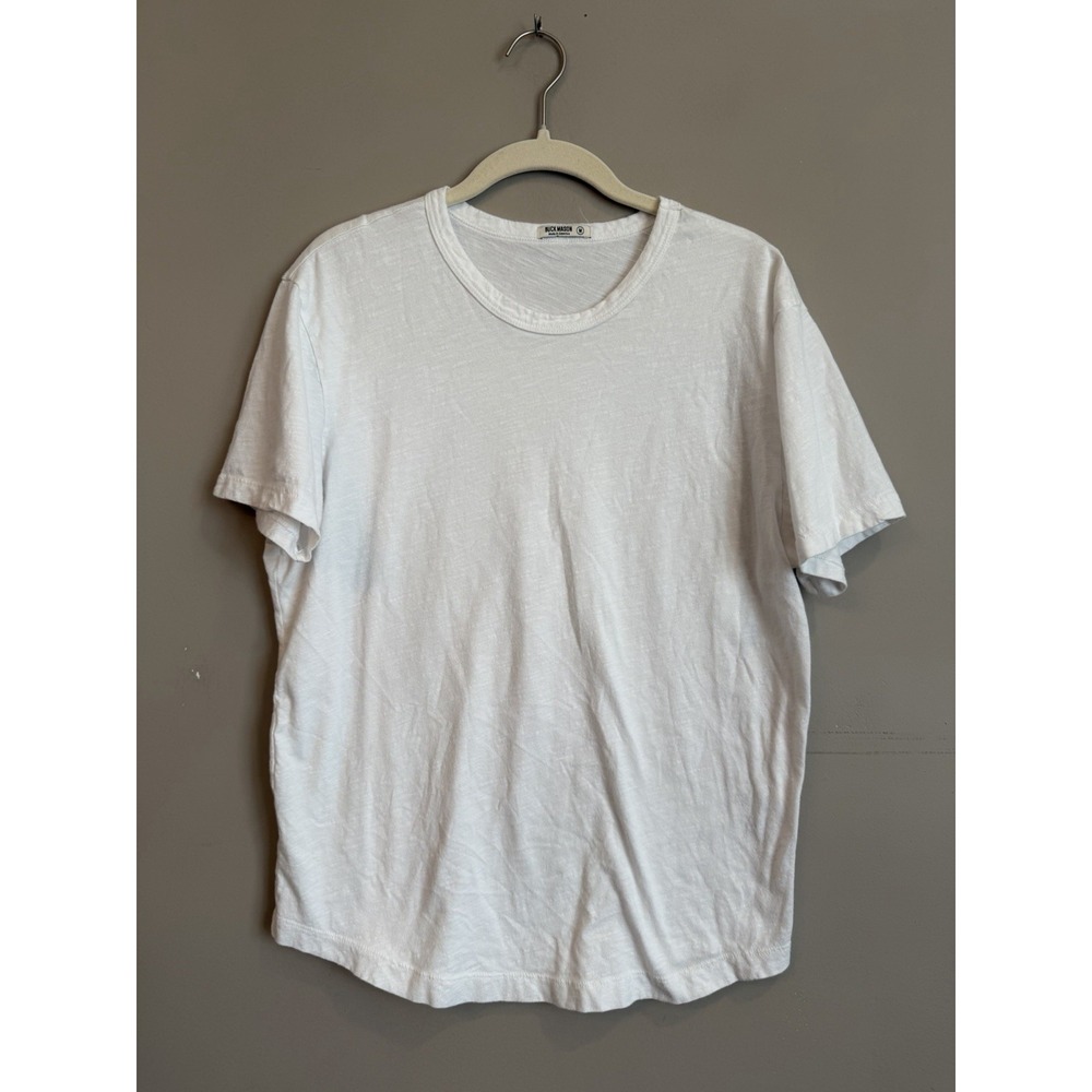 Buck Mason Curved Hem Cotton Slub Short Sleeve T Shirt Men's M Minimalist